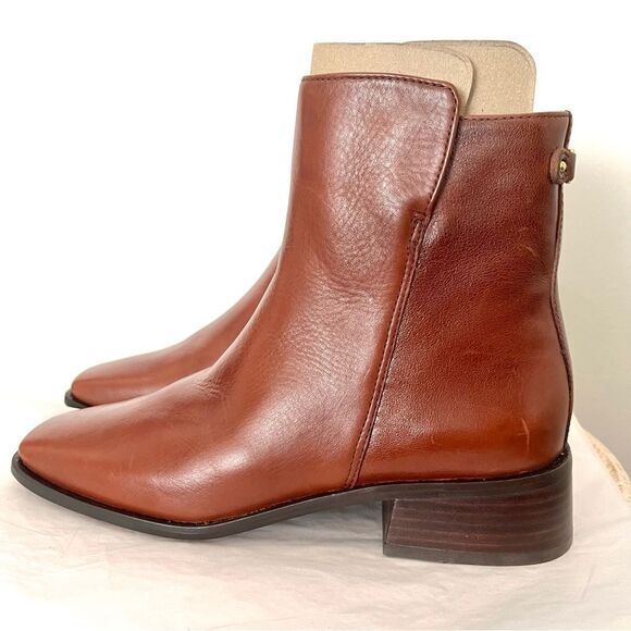 Sam Edelman Thatcher Square Toe Ankle Boots in Chocolate Brown, 7.5 NIB - Picture 12 of 16